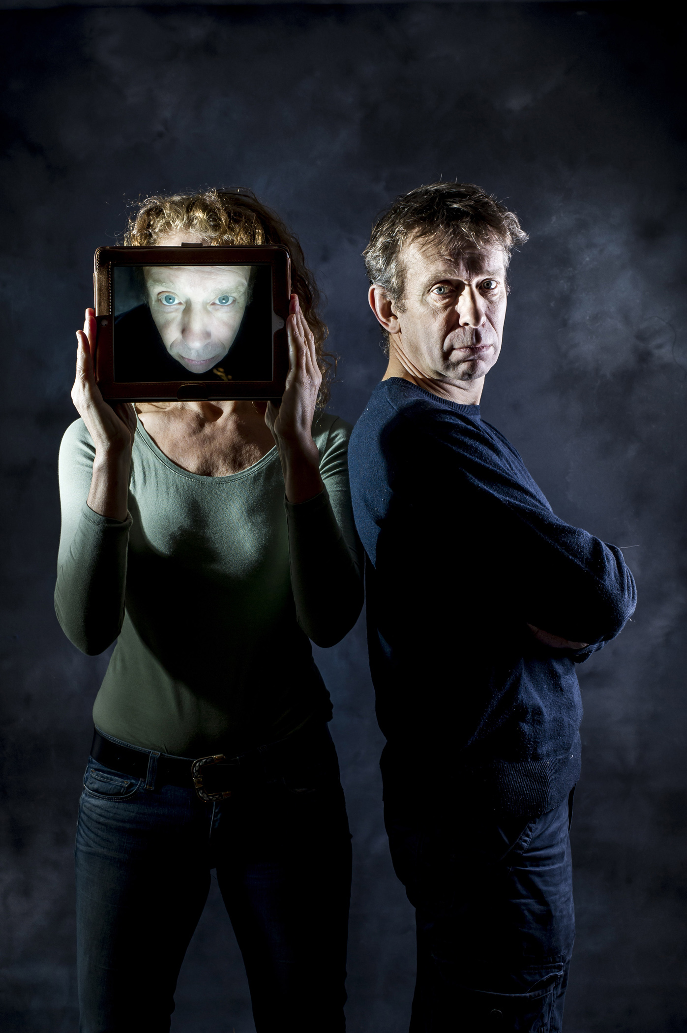 Bill and Gill with i-pad