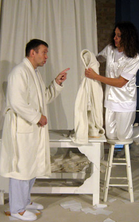 the king and queen tlk to their puppet daughter - Snow-Rose