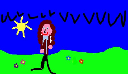 painting from Kingsacre Primary, Braunton