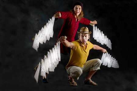 Daedalus and Icarus prepare to fly